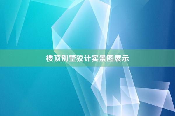 楼顶别墅狡计实景图展示